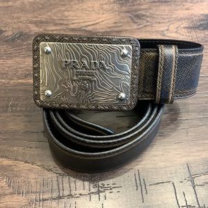 Prada Saffiano Leather Belt (Size 30)